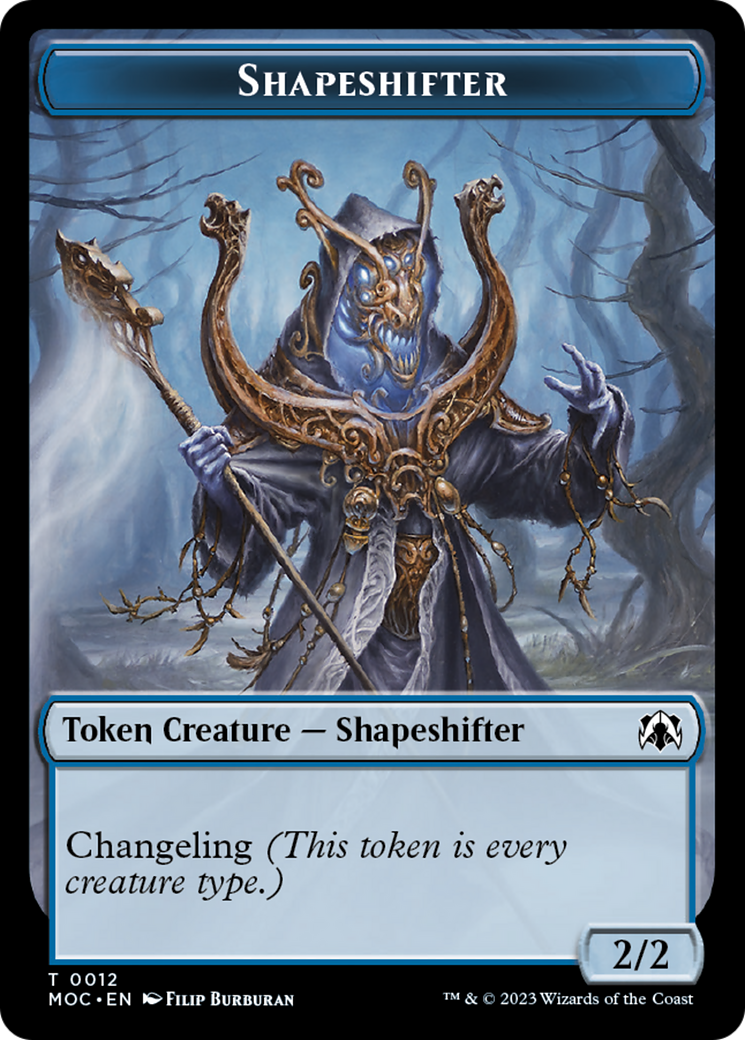 Blood // Shapeshifter Double-Sided Token [March of the Machine Commander Tokens] MTG Single Magic: The Gathering    | Red Claw Gaming
