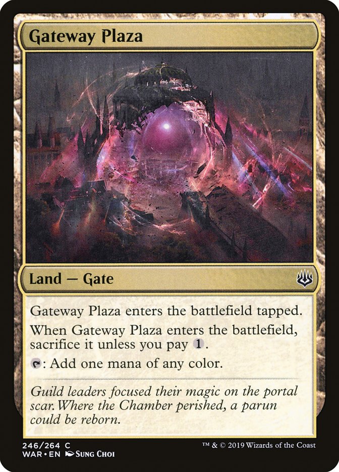 Gateway Plaza [War of the Spark] MTG Single Magic: The Gathering    | Red Claw Gaming