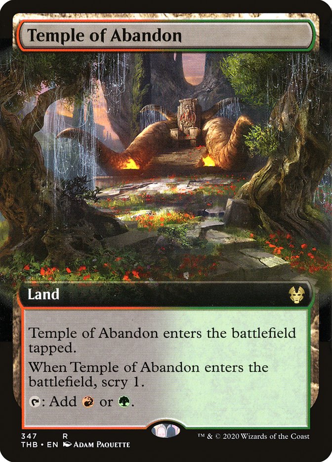 Temple of Abandon (Extended Art) [Theros Beyond Death] MTG Single Magic: The Gathering    | Red Claw Gaming