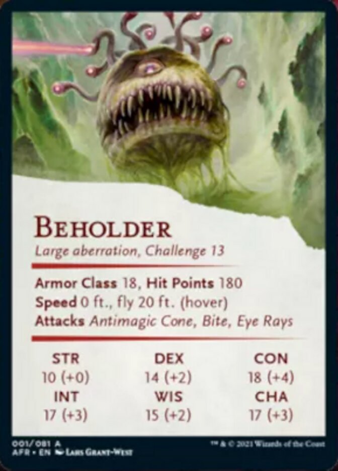 Beholder Art Card [Dungeons & Dragons: Adventures in the Forgotten Realms Art Series] MTG Single Magic: The Gathering    | Red Claw Gaming