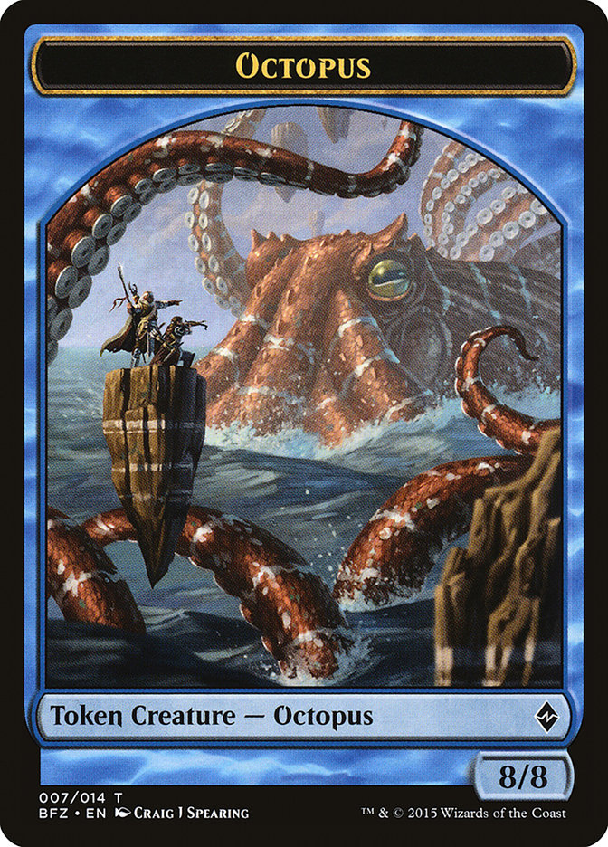 Octopus Token [Battle for Zendikar Tokens] MTG Single Magic: The Gathering    | Red Claw Gaming