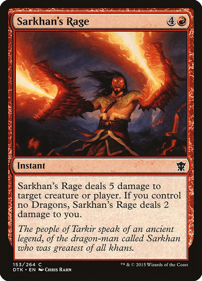 Sarkhan's Rage [Dragons of Tarkir] MTG Single Magic: The Gathering    | Red Claw Gaming