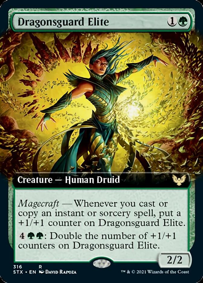 Dragonsguard Elite (Extended Art) [Strixhaven: School of Mages] MTG Single Magic: The Gathering    | Red Claw Gaming