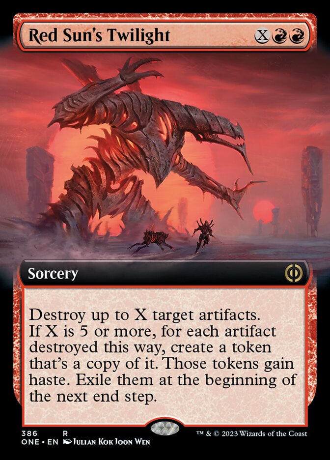 Red Sun's Twilight (Extended Art) [Phyrexia: All Will Be One] MTG Single Magic: The Gathering    | Red Claw Gaming