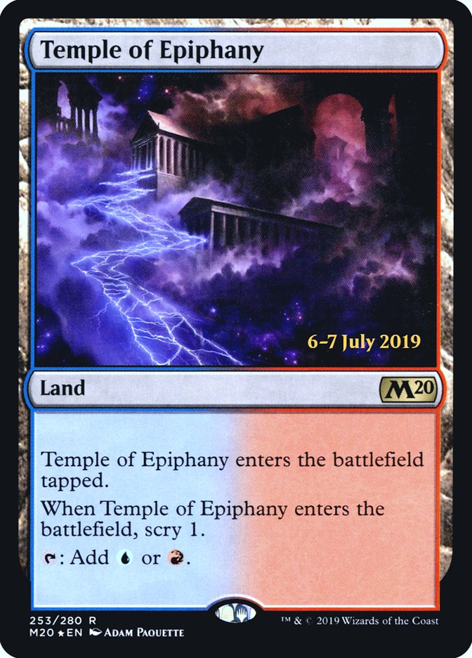Temple of Epiphany [Core Set 2020 Prerelease Promos] MTG Single Magic: The Gathering    | Red Claw Gaming