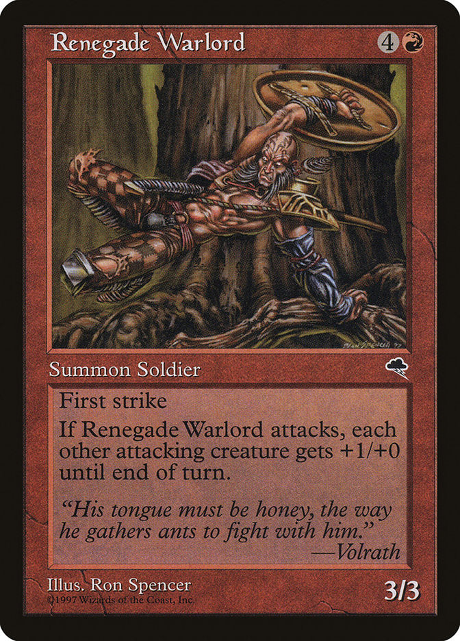 Renegade Warlord [Tempest] MTG Single Magic: The Gathering    | Red Claw Gaming