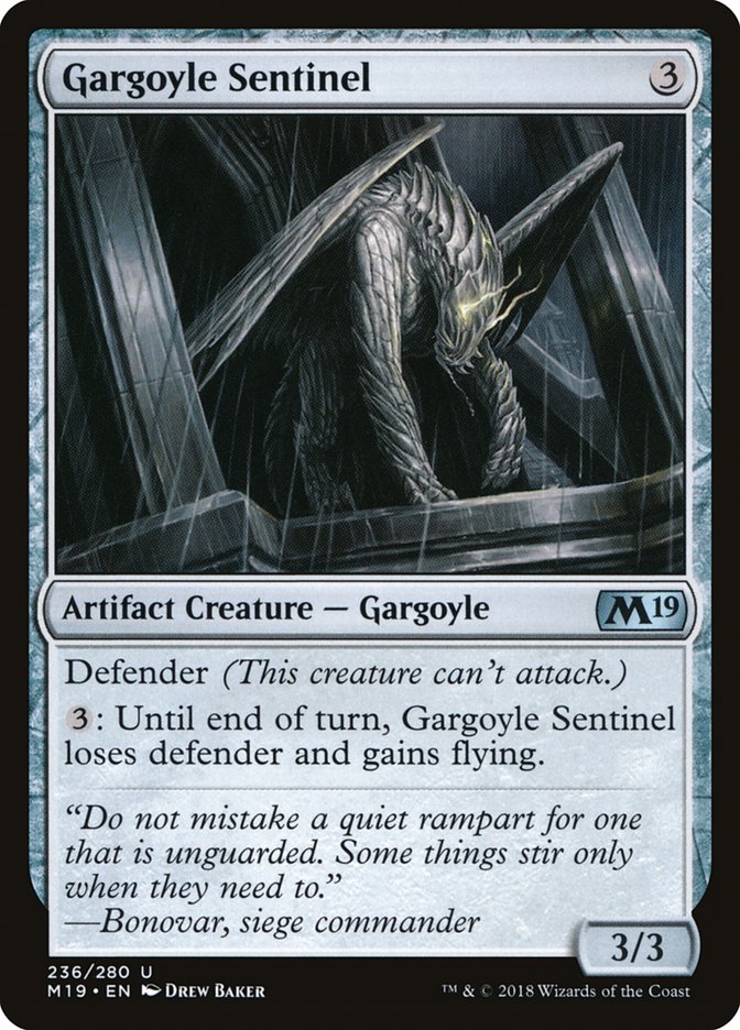 Gargoyle Sentinel [Core Set 2019] MTG Single Magic: The Gathering    | Red Claw Gaming