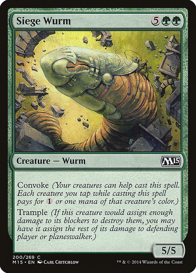 Siege Wurm [Magic 2015] MTG Single Magic: The Gathering    | Red Claw Gaming