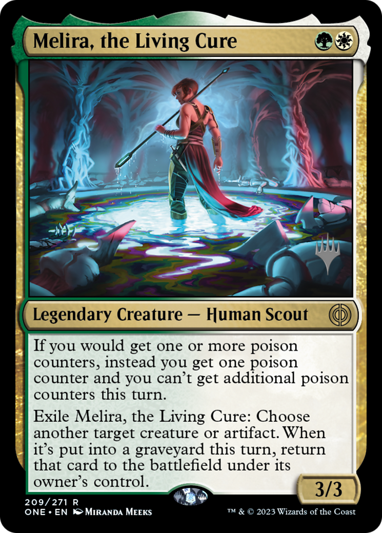 Melira, the Living Cure (Promo Pack) [Phyrexia: All Will Be One Promos] MTG Single Magic: The Gathering    | Red Claw Gaming