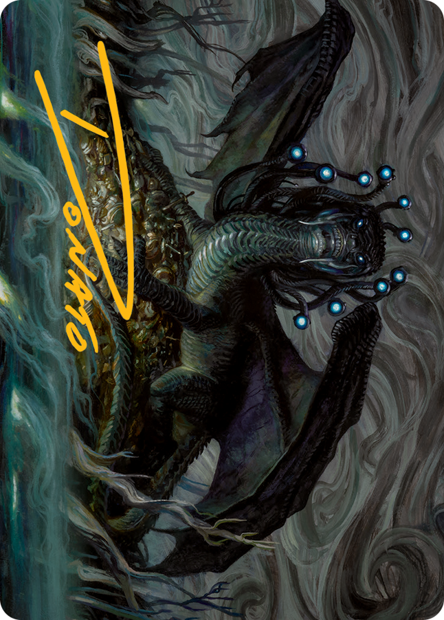 Oculus Whelp Art Card (Gold-Stamped Signature) [March of the Machine Art Series] MTG Single Magic: The Gathering    | Red Claw Gaming