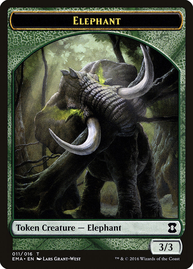 Elephant Token [Eternal Masters Tokens] MTG Single Magic: The Gathering    | Red Claw Gaming