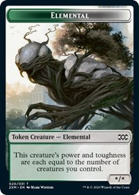 Elemental // Shapeshifter Double-Sided Token [Double Masters Tokens] MTG Single Magic: The Gathering    | Red Claw Gaming