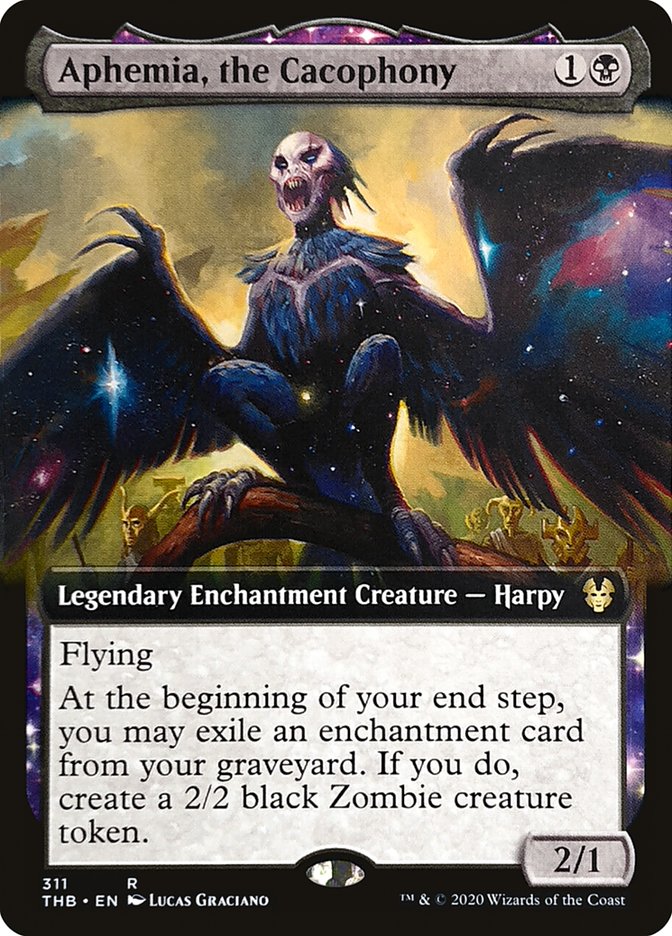 Aphemia, the Cacophony (Extended Art) [Theros Beyond Death] MTG Single Magic: The Gathering    | Red Claw Gaming