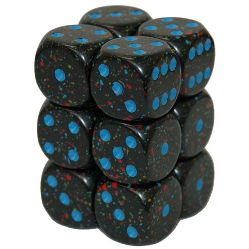 Speckled Blue Stars 16mm D6 Dice Chessex    | Red Claw Gaming