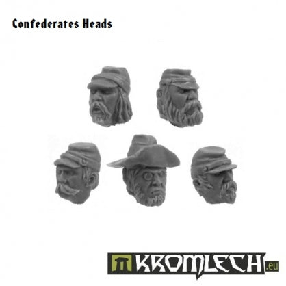 Confederates Heads (10) Minatures Kromlech    | Red Claw Gaming