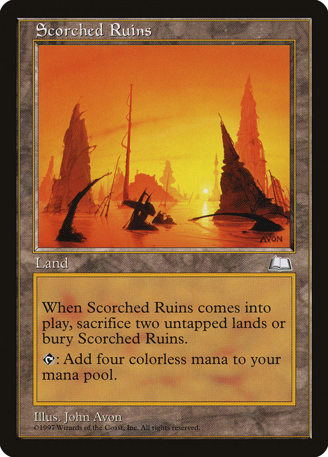 Scorched Ruins [Weatherlight] MTG Single Magic: The Gathering    | Red Claw Gaming