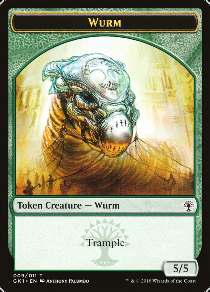 Wurm // Saproling Double-Sided Token [Guilds of Ravnica Guild Kit Tokens] MTG Single Magic: The Gathering    | Red Claw Gaming