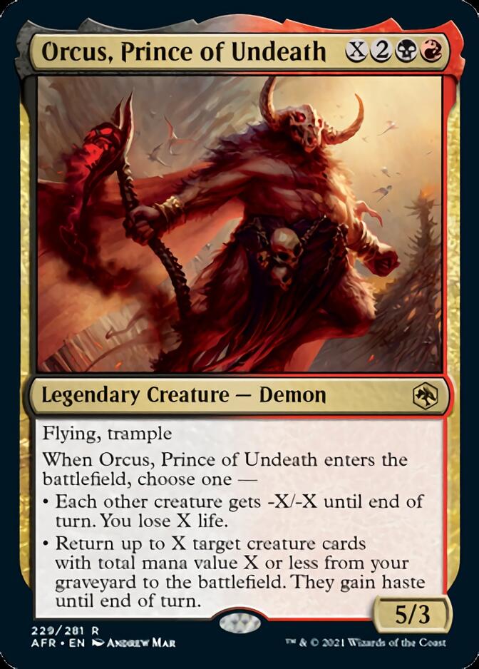 Orcus, Prince of Undeath [Dungeons & Dragons: Adventures in the Forgotten Realms] MTG Single Magic: The Gathering    | Red Claw Gaming