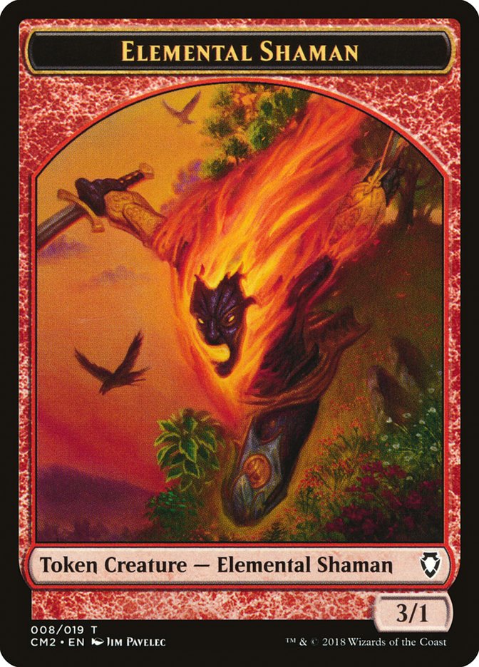 Elemental Shaman Token [Commander Anthology Volume II Tokens] MTG Single Magic: The Gathering    | Red Claw Gaming