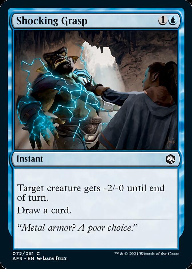 Shocking Grasp [Dungeons & Dragons: Adventures in the Forgotten Realms] MTG Single Magic: The Gathering    | Red Claw Gaming