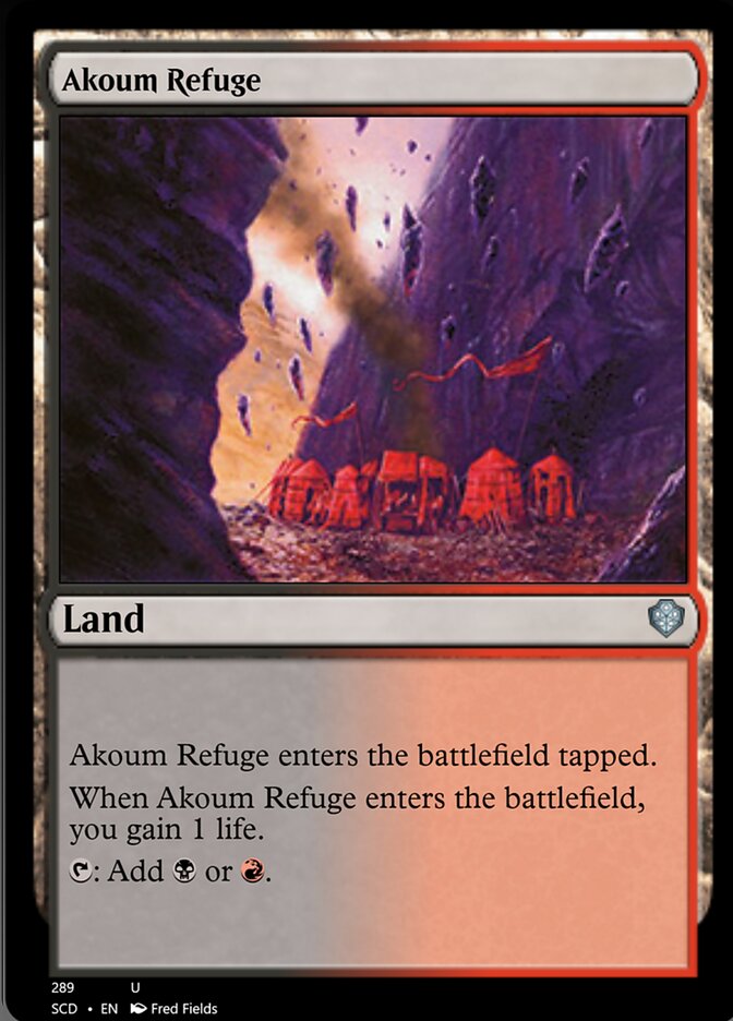 Akoum Refuge [Starter Commander Decks] MTG Single Magic: The Gathering    | Red Claw Gaming