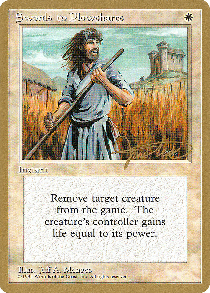 Swords to Plowshares (Mark Justice) [Pro Tour Collector Set] MTG Single Magic: The Gathering    | Red Claw Gaming