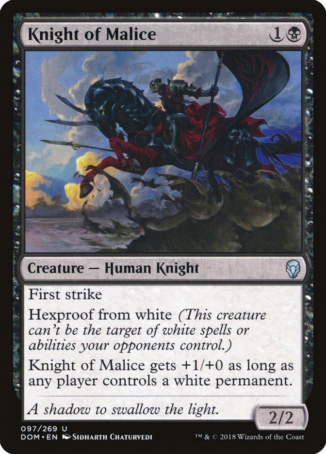 Knight of Malice [Dominaria] MTG Single Magic: The Gathering    | Red Claw Gaming