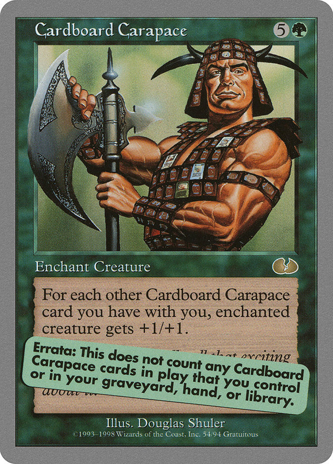 Cardboard Carapace [Unglued] MTG Single Magic: The Gathering    | Red Claw Gaming