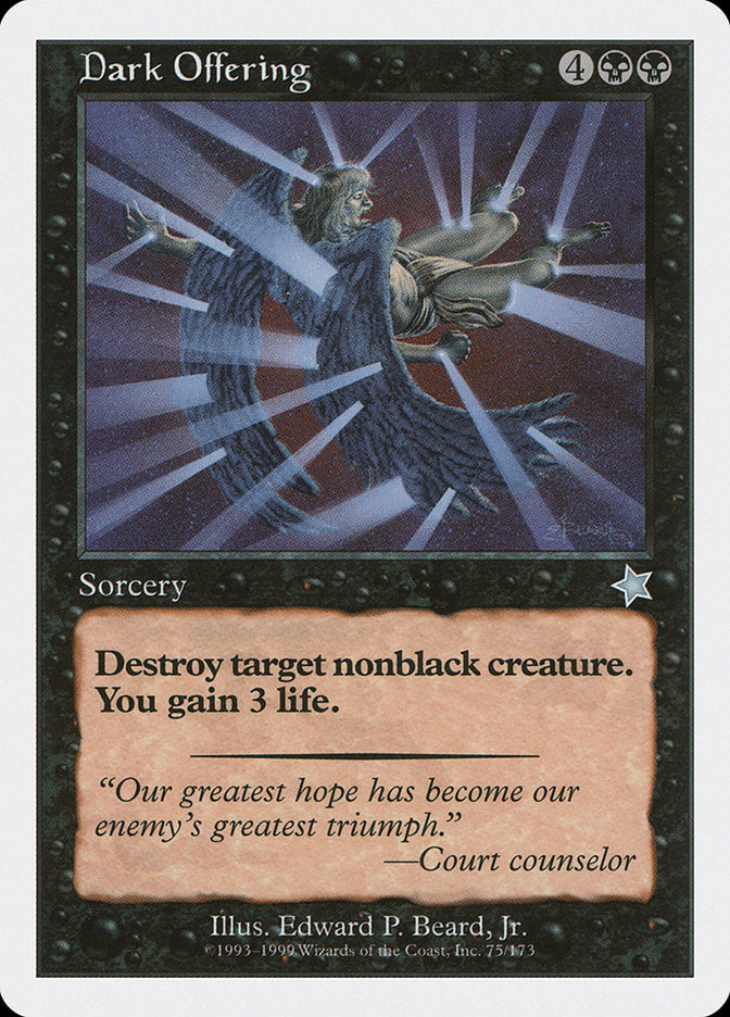 Dark Offering [Starter 1999] MTG Single Magic: The Gathering    | Red Claw Gaming
