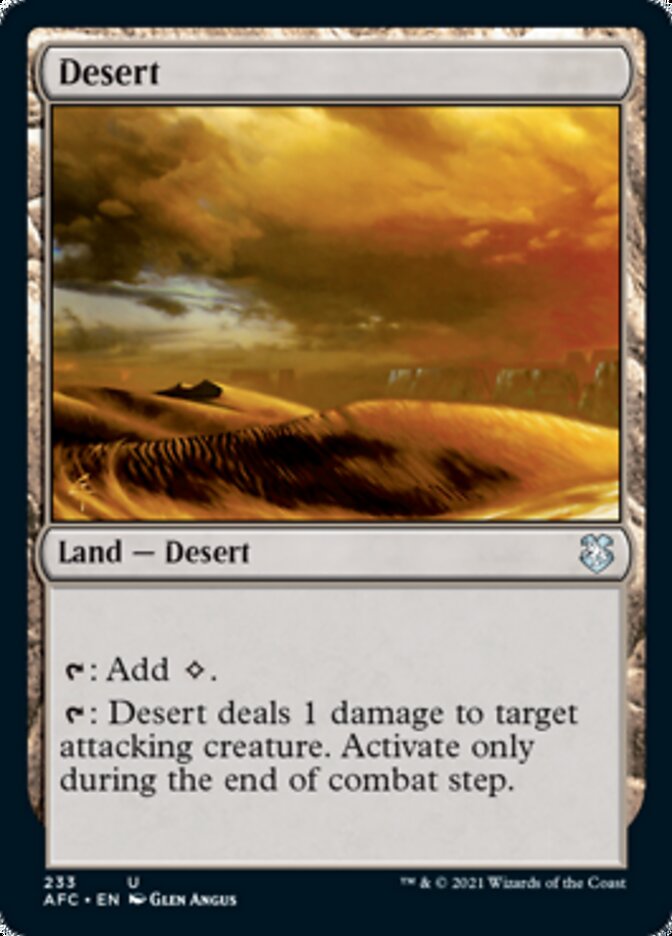 Desert [Dungeons & Dragons: Adventures in the Forgotten Realms Commander] MTG Single Magic: The Gathering    | Red Claw Gaming
