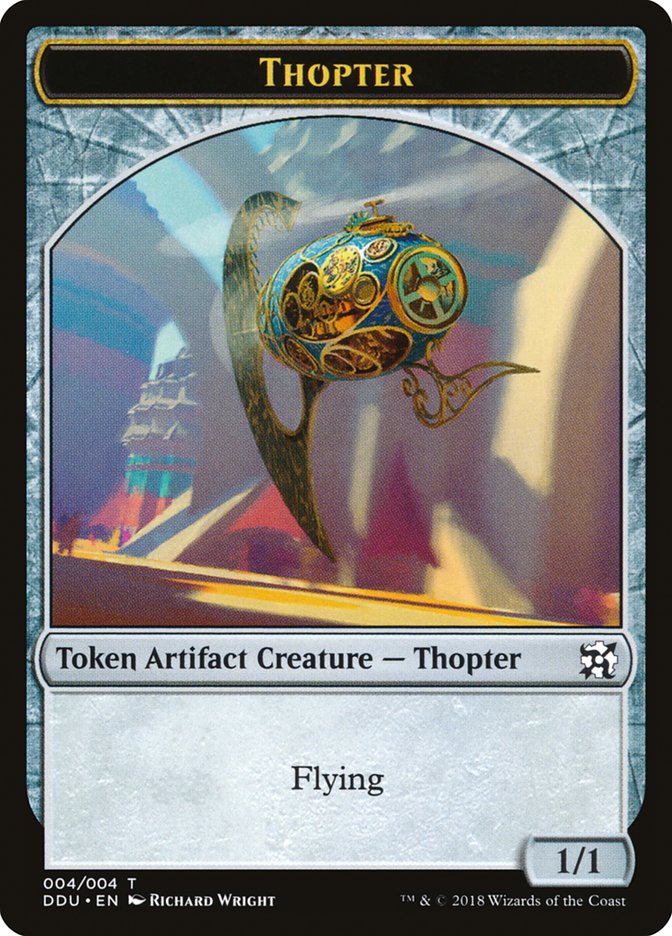Thopter Token (004/004) [Duel Decks: Elves vs. Inventors Tokens] MTG Single Magic: The Gathering    | Red Claw Gaming