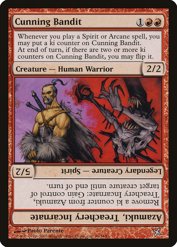 Cunning Bandit // Azamuki, Treachery Incarnate [Betrayers of Kamigawa] MTG Single Magic: The Gathering    | Red Claw Gaming