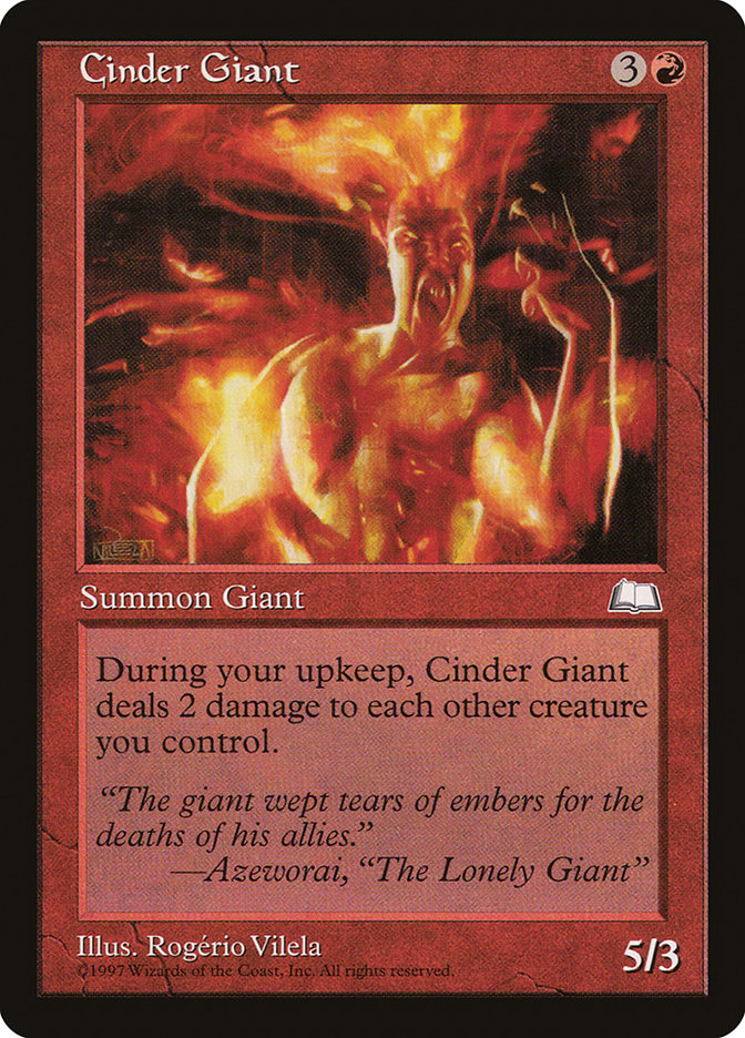Cinder Giant [Weatherlight] MTG Single Magic: The Gathering    | Red Claw Gaming