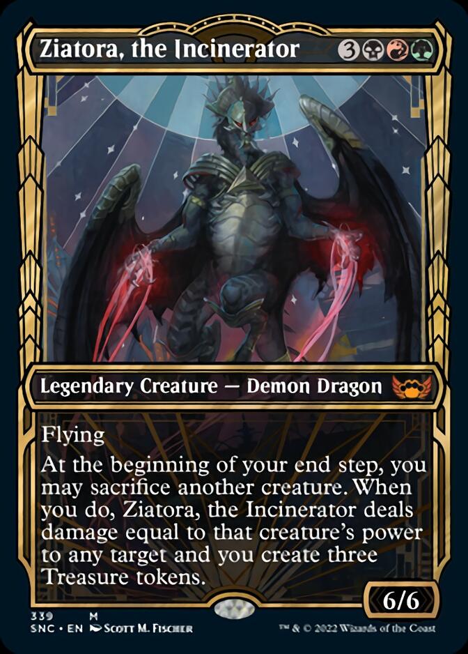 Ziatora, the Incinerator (Showcase Golden Age) [Streets of New Capenna] MTG Single Magic: The Gathering    | Red Claw Gaming