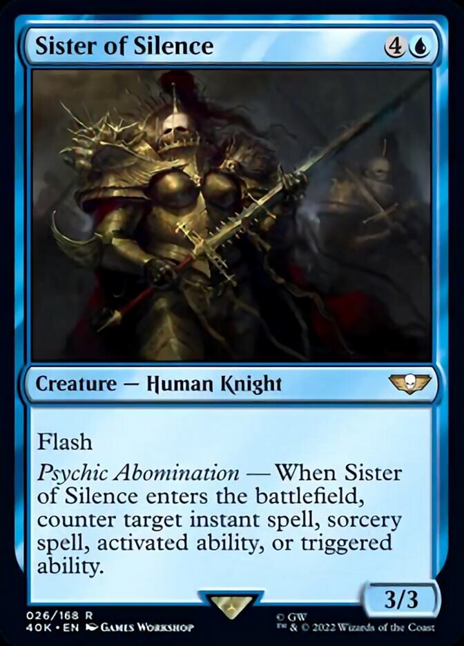 Sister of Silence (Surge Foil) [Warhammer 40,000] MTG Single Magic: The Gathering    | Red Claw Gaming