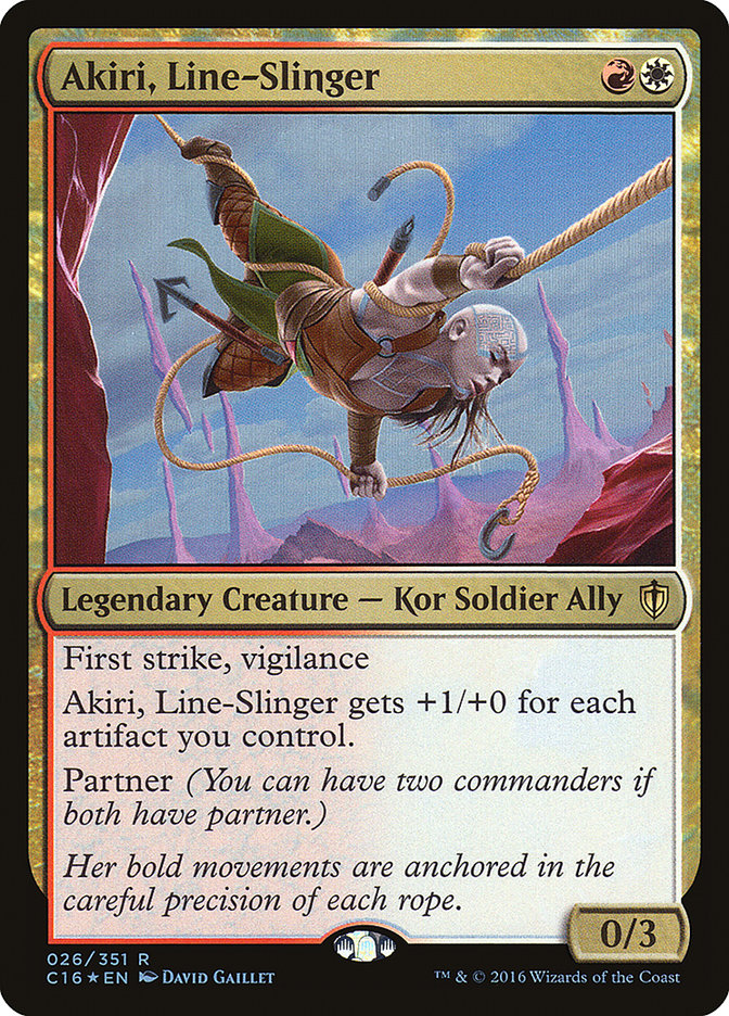 Akiri, Line-Slinger [Commander 2016] MTG Single Magic: The Gathering    | Red Claw Gaming
