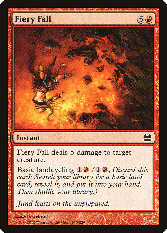 Fiery Fall [Modern Masters] MTG Single Magic: The Gathering    | Red Claw Gaming