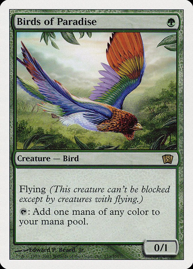 Birds of Paradise [Eighth Edition] MTG Single Magic: The Gathering    | Red Claw Gaming