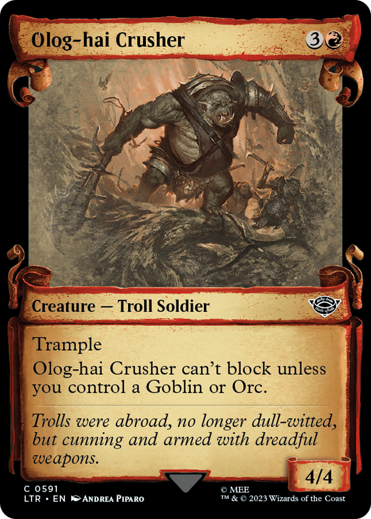 Olog-Hai Crusher [The Lord of the Rings: Tales of Middle-Earth Showcase Scrolls] MTG Single Magic: The Gathering    | Red Claw Gaming