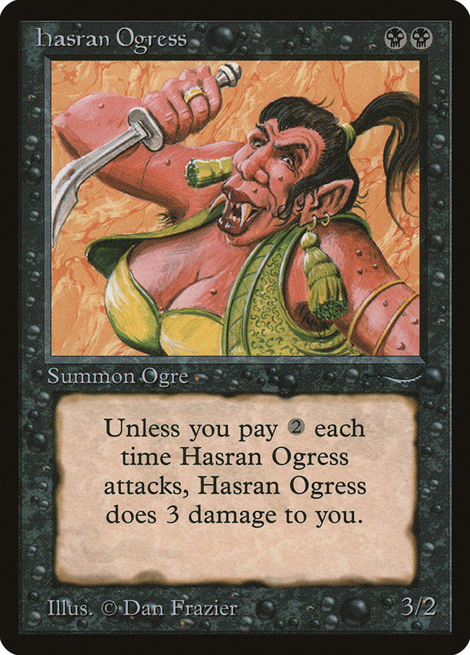 Hasran Ogress (Dark Mana Cost) [Arabian Nights] MTG Single Magic: The Gathering    | Red Claw Gaming