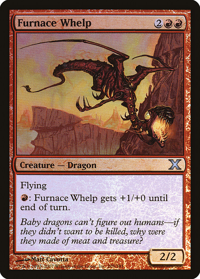 Furnace Whelp (Premium Foil) [Tenth Edition] MTG Single Magic: The Gathering    | Red Claw Gaming