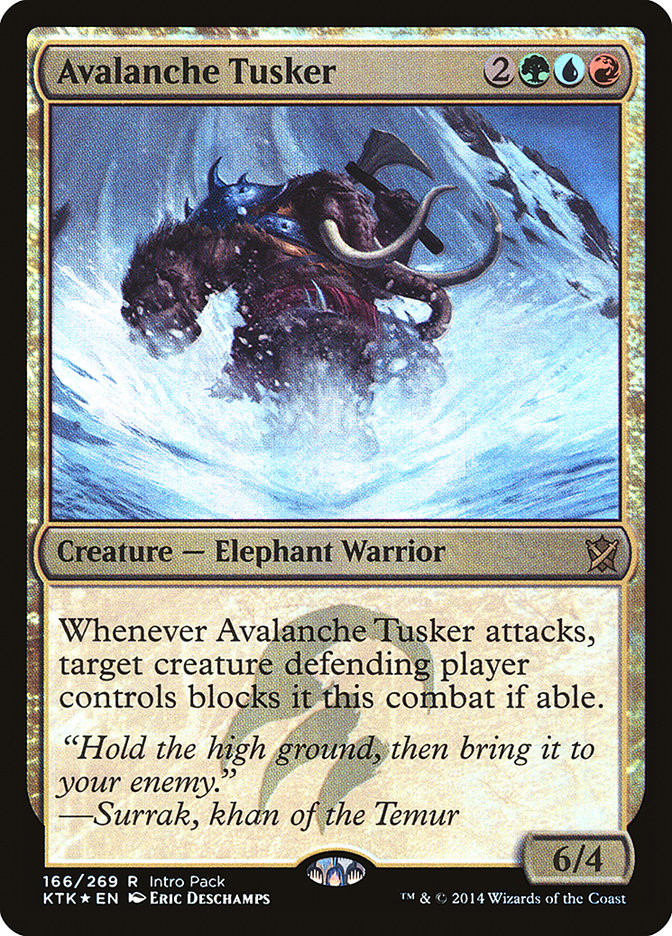 Avalanche Tusker (Intro Pack) [Khans of Tarkir Promos] MTG Single Magic: The Gathering    | Red Claw Gaming