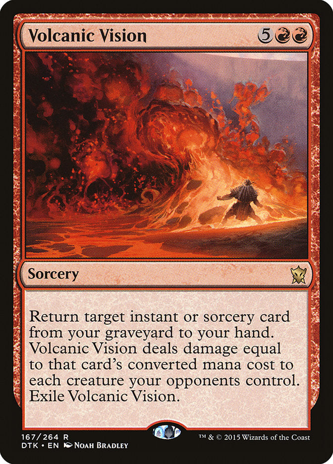 Volcanic Vision [Dragons of Tarkir] MTG Single Magic: The Gathering    | Red Claw Gaming