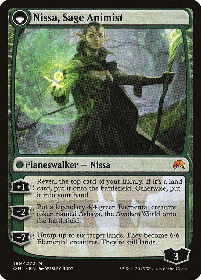 Nissa, Vastwood Seer // Nissa, Sage Animist [Magic Origins] MTG Single Magic: The Gathering    | Red Claw Gaming
