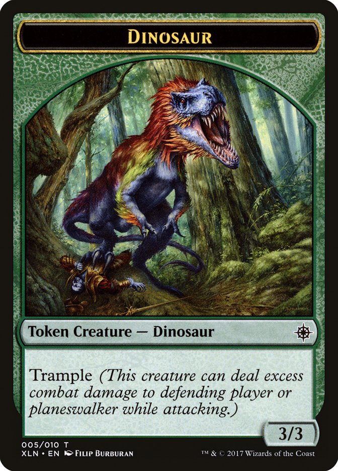 Dinosaur Token [Ixalan Tokens] MTG Single Magic: The Gathering    | Red Claw Gaming
