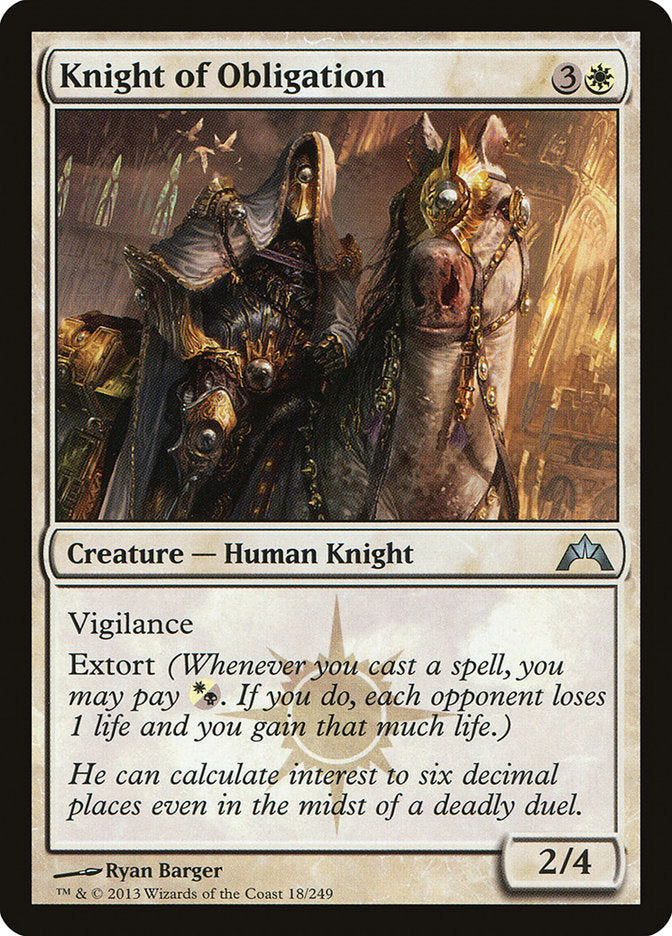 Knight of Obligation [Gatecrash] MTG Single Magic: The Gathering    | Red Claw Gaming