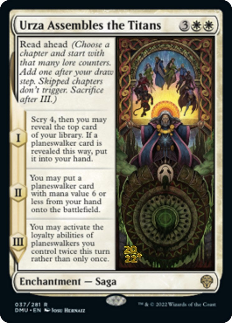 Urza Assembles the Titans [Dominaria United Prerelease Promos] MTG Single Magic: The Gathering    | Red Claw Gaming