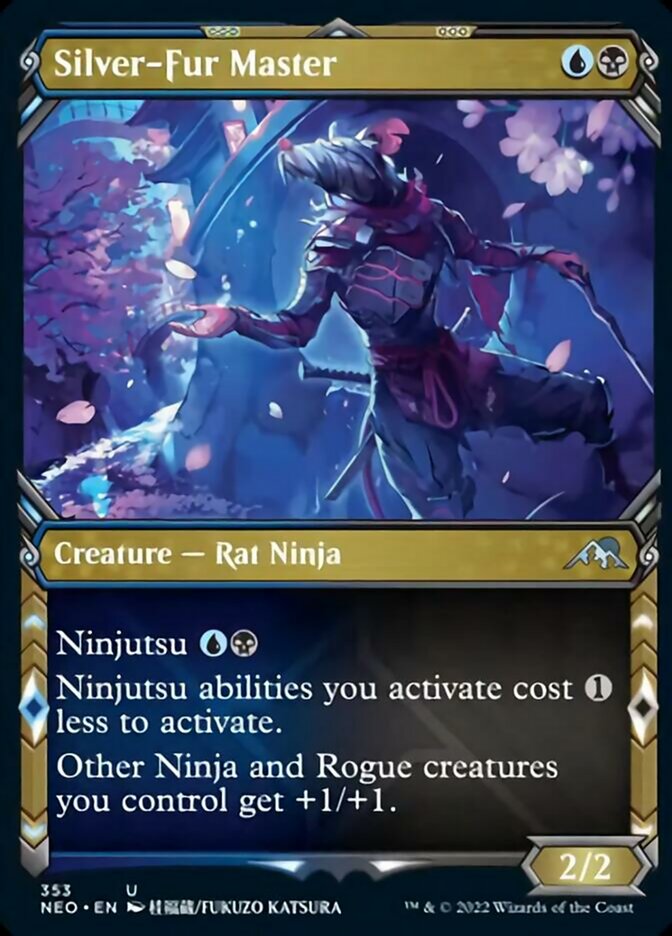 Silver-Fur Master (Showcase Ninja) [Kamigawa: Neon Dynasty] MTG Single Magic: The Gathering    | Red Claw Gaming