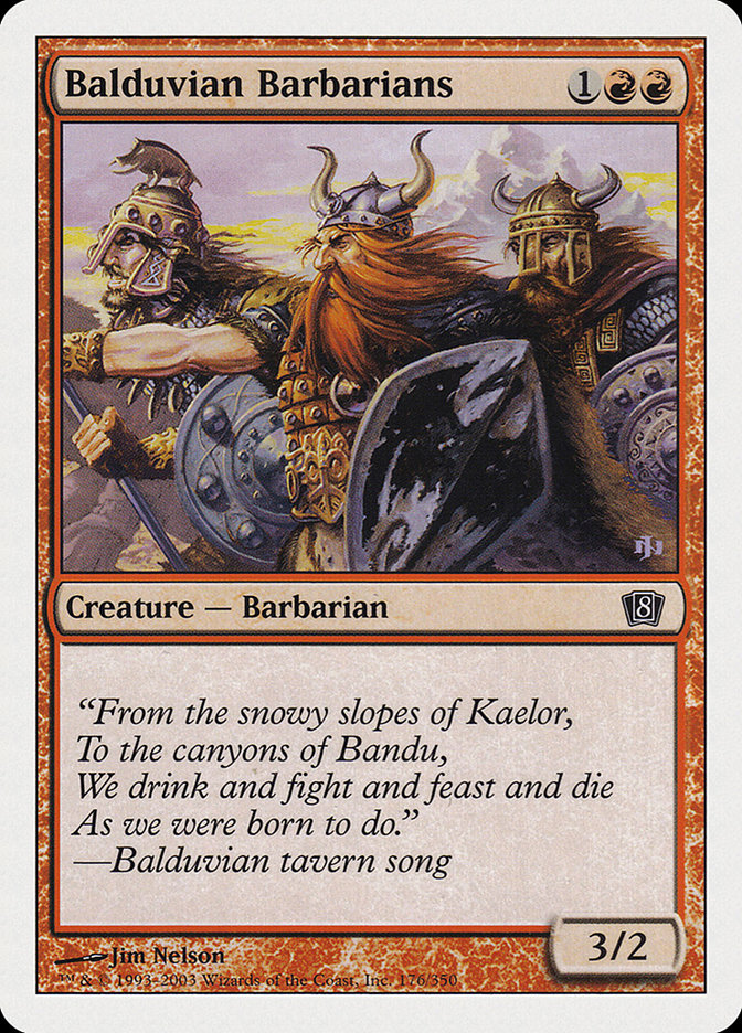 Balduvian Barbarians [Eighth Edition] MTG Single Magic: The Gathering    | Red Claw Gaming