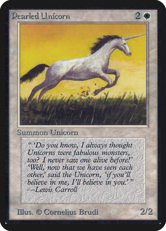 Pearled Unicorn [Alpha Edition] MTG Single Magic: The Gathering    | Red Claw Gaming